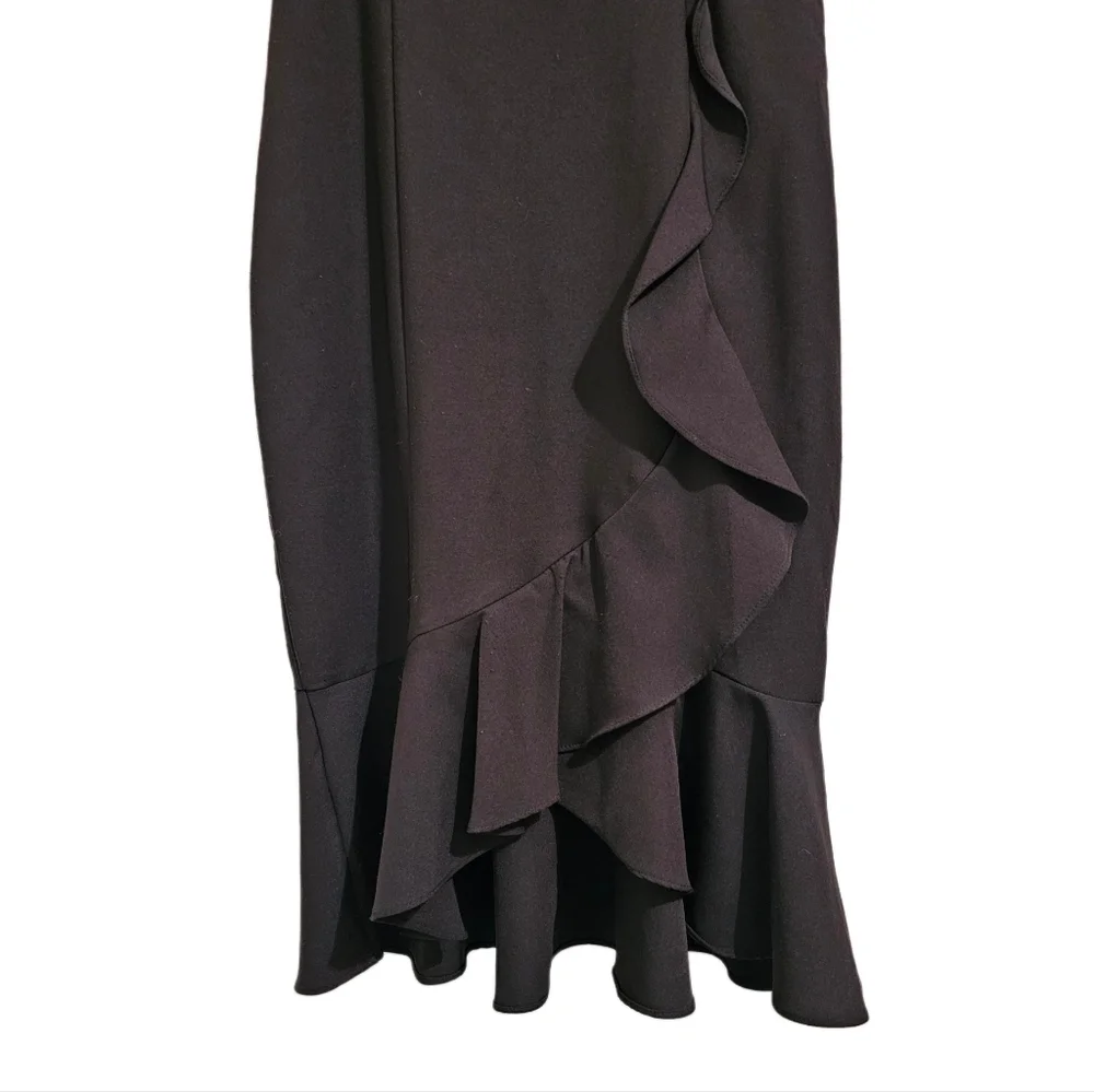 Shelli Segal black flutter cocktail party dress NWT size 12 - Picture 5 of 11